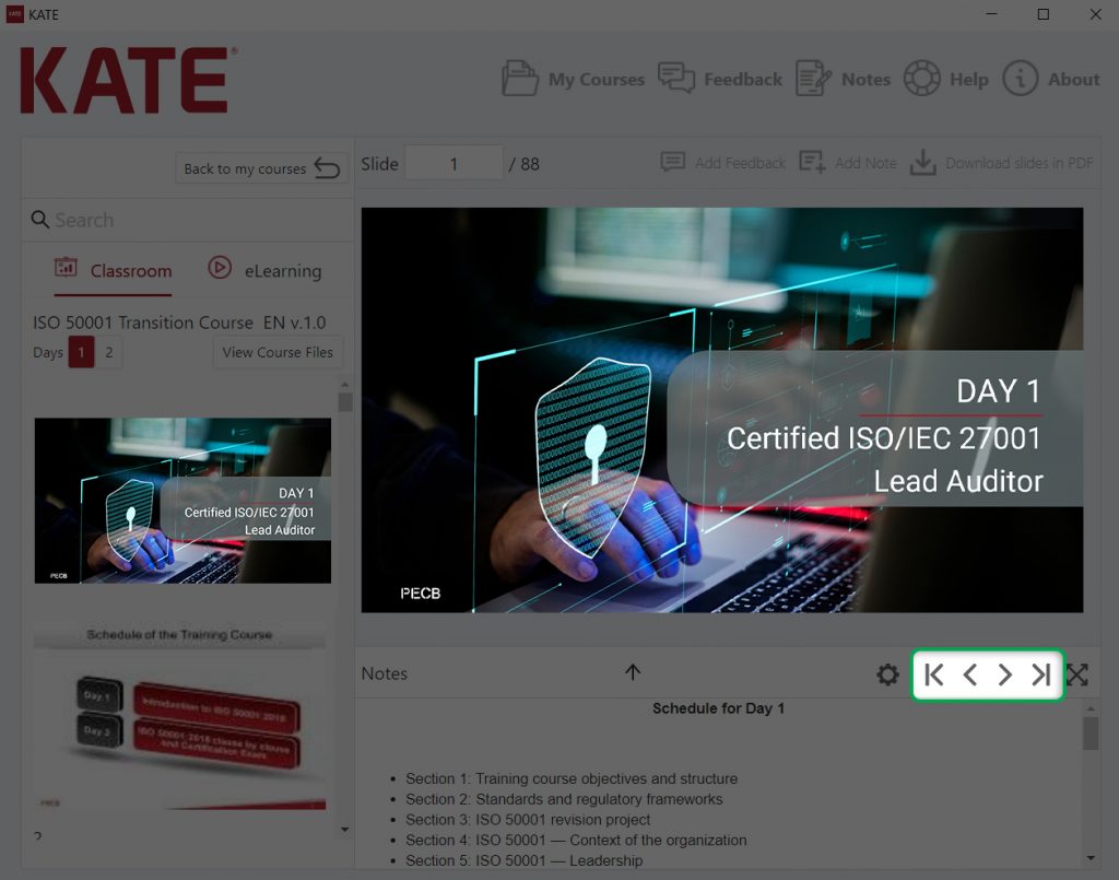 KATE Win navigate slides