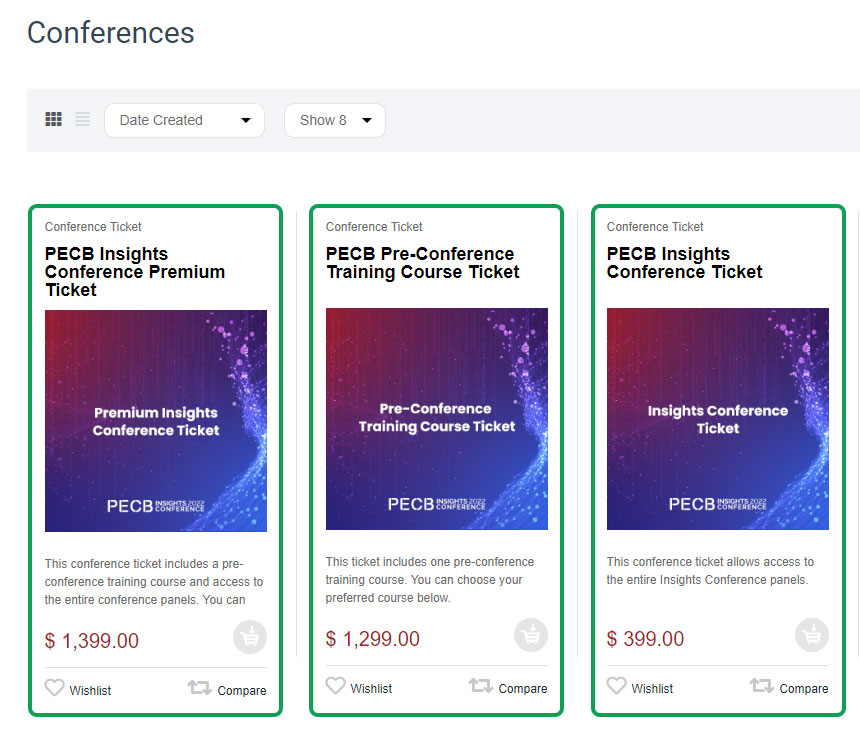 Conference Tickets - PECB Store